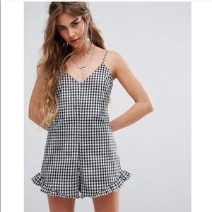 Kendall &Kylie Gingham Romper XS